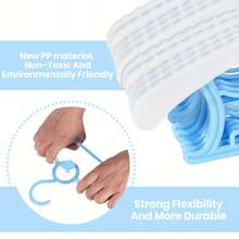 20-Pack Plastic Hangers, Extendable Coat Hangers With Space-Saving Stackable Hooks, Non-Slip Clothes Hangers For Dresses, Shirts, And JacketsStandard Hanger Back To School - Gray - View 9