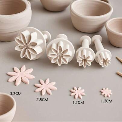 Mini Daisy Flower Clay Cutter For Designer DIY Pottery Ceramic Craft Decoration
