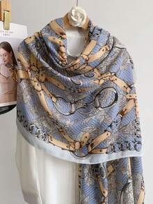 1pc Lightweight Beach/Sunscreen Neck Scarf, Suitable For Summer Vacation - Multicolor - View 11