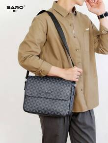 Men's Shoulder Bag Casual Messenger Bag, Large Capacity Horizontal Style - View 3