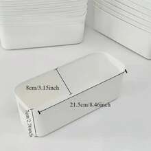 1/5/10 pezzi Scatole di stoccaggio in plastica impilabili con maniglie (21*8*7cm), organizer multiuso per casa, ufficio e armadio, design a cassetto salvaspazio, durevoli e leggeri, organizzazione domestica | Design impilabile | Cestini leggeri, Organizzazione e stoccaggio armadio