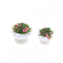 Miniatura de banco de parque realista para casa de muñecas, maceta de flores, fuego, decoración de madera y enredadera, accesorios para escena de sala de estar, exterior, dormitorio, modelo colgante de pared, escena del hogar en miniatura DIY, regalo coleccionable para aficionados y entusiastas de los pasatiempos