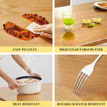 1pc 0.25mm Thick Pvc Transparent Tablecloth Desk Mat Protective Film, Waterproof, Oil Proof, Heat Resistant, Suitable For Table Cover, Tea Table, Bedside Table, Computer Desk, Office