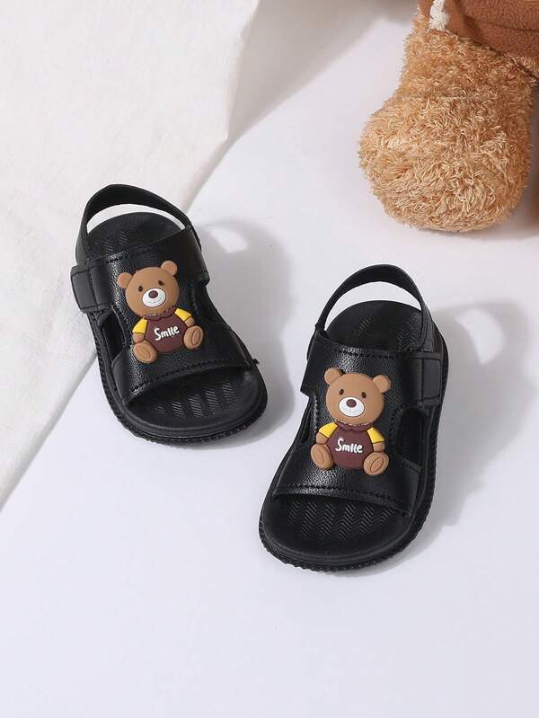 2025 Neue Kinder Sommer Sandalen mit Bär Design, rutschfeste ultraleichte Jungen Strand Sandalen