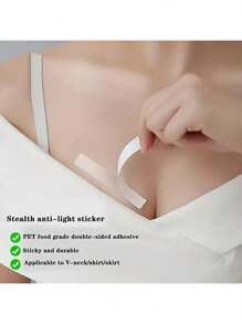 36pcs Clear Double-Sided Adhesive Anti-Slip Stickers For Shirt Neck, Women's Lingerie & Underwear - Waterproof And Invisible Summer Cooling,Beach,Travel