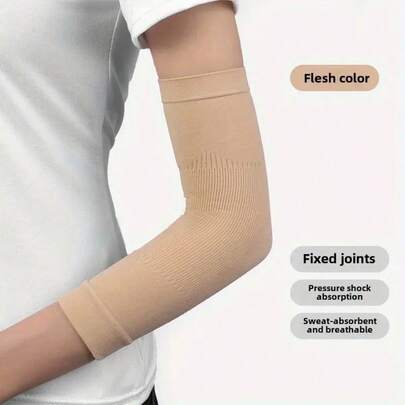 1 par de mangas de compresión para codos para fitness, transpirables, retráctiles, soporte para articulaciones y protección adecuada para equipos de protección de articulaciones para entrenamiento físico