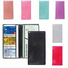 Car Insurance Data Document Protective Sleeve Clip,Car Business Card Storage Card Bag PU Leather Identity Driver's License Holder Card Holder Purse For Travel For Women For Men Wallet Mini Wallet Purse Wallet Card Wallet - Multicolor - View 2
