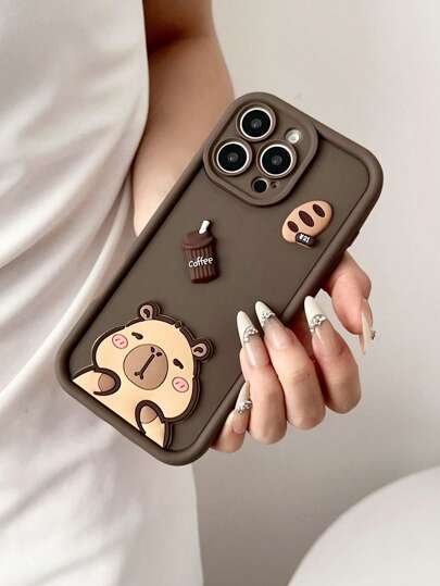 1pc 3D Animal Pattern Shockproof Full Camera Protection Luxury Mobile Phone Case Compatible With Samsung Galaxy A05, A05S, A06, A14, A15, A16, A32 4G, A33 5G, A34, A35, A52, A54 5G, A55 5G, S20 FE, S21 FE 5G, S23, S23 FE, S23 Ultra, S23+, S24, S24 FE, S24 Ultra, S24+ And 11, 11 Pro Max, 12, 12 Pro, 12 Pro Max, 13, 13 Pro Waterproof Anti-Fall Scratch Resistant