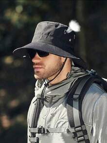 男女通用速干抽绳渔夫帽，夏季防晒户外徒步牛仔帽 - 彩色 - 查看 2