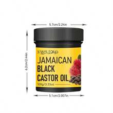 100g Jamaican Castor Oil Hair Care, Pure Natural Cold Pressed, Moisturizes And Nourishes The Scalp And Hair Roots, Smoothes And Repairs Dryness, Split Ends, Prevents Dryness, Breakage, Tangling And Hair Loss, Makes Hair Thicker, Stronger And Healthier, Suitable For All Hair Types Including Curly Hair.
