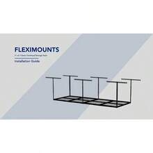 3x8 Overhead Garage Storage Rack,Adjustable Garage Storage Organization Systerm,Heavy Duty Metal Garage Ceiling Storage Racks,600lbs Weight Capacity,Black - White - View 7