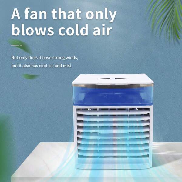 SOKANY Aufgerüstete Version eines tragbaren Klimageräts, Schnell-Kühlventilator, Mini-Persönlicher wasserdichter Kühlventilator, USB-betriebener kompakter Kühler, Schnelle Kühlung, robustes ABS-Material, einstellbare Lüfterabdeckung, mit Stimmungslicht - perfekt für Familien, Outdoor, Wohnmobile, Wohnheime, Büros, Weihnachten, Halloween, Ostern, Valentinstag, Erntedankfest, ideale Wahl als Geschenk, das beste Geschenk für Mütter