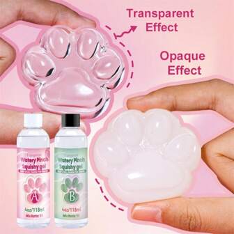 1:1 AB Squishy Resin Gel Soft Liquid Squishy Silicon Rubber Making DIY Decompression, Gift Squeezing, Transparent Watery Pinch Squishy Gel, Casting Machines