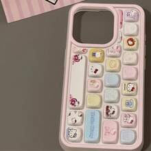 Sanrio 1pc Sanrio Mother's Day Gift Cute Hello Kitty Keyboard Design Shockproof Phone Case, Suitable For IPhone 16/15/14/13/12/11/8/7/X/XS Pro, Pro Max (Keyboard Style Random Due To Different Models)