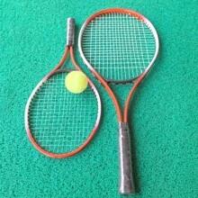 1 Large & 1 Small Aluminum Alloy Tennis Rackets, Durable High Elasticity, With 1 Tennis Ball, Family Set, Professional Tennis Rackets For Matches & Training