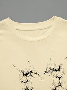 Y2K 垃圾摇滚心形婴儿 T 恤，90 年代 Emo 哥特式 Y2K 美学婴儿 T 恤，朋克复古心形图案衬衫，修身婴儿 T 恤，Y2K 风格