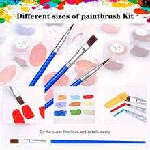 [DIY Paint By Number Kit] 6pcs DIY Paint By Number Kits For Adults - 20x30CM/8x12inch Oil Acrylic Painting By Numbers Kits For Home Room Wall Decor - Ideal Gift Choice,Back To School,School Supplies - Multicolor - View 3
