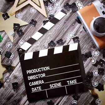 5 Pieces Movie Film Clap Board, Cardboard Movie Clapboard Movie Directors Clapper Writable Cut Action Scene Board For Movies Films Photo Props