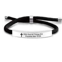 suteyi Pulsera con cita bíblica, pulsera con versículo bíblico, pulsera de personalizada, pulsera bíblica, regalo para ella, regalo para él, Biblia Lázaro