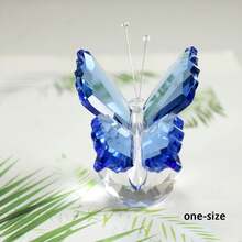 1PC Artificial Crystal Butterfly Decoration - Home Decor Accent For Valentine's Day & Christmas - No Battery Required - Multicolor - View 7