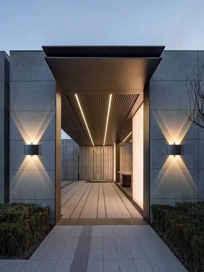 1pc Wide Voltage 85V 265V LED Verlichting Warm Wit Elliptical Double Sided Wand Lamp, Outdoor Washer Light, Background Aisle ative Garden Fence Pathway ation view 2