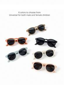 1 件儿童时尚眼镜，时尚轻便 TPEE 抗冲击男女休闲椭圆形时尚眼镜，适合 1-3 岁儿童的新款