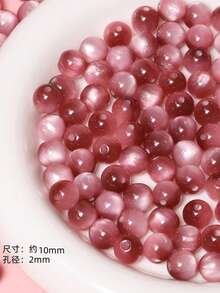 10pcs/Pack Faux Cat Eye Resin Round Beads For DIY Bracelet Necklace Jewelry Making - Bead - View 6