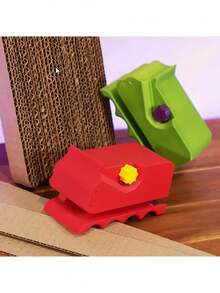 猫抓板纸板切割器、3D打印手持纸板盒切割器、纸板切割器回收工具、小猫切割器、纸板盒切割器、纸板切割工具、DIY猫抓板纸板条工具切割器礼物非常适合猫爱好者