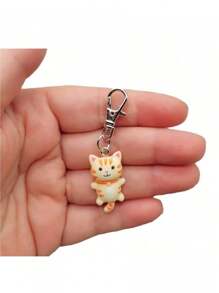 10pcs Cute 3D Flower Cat Resin DIY Accessories - Earrings, Pendants, Keychains, Bracelets