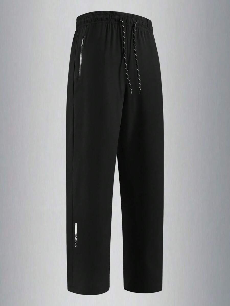 Men's Outdoor Sports Pants With Zipper Pockets And Drawstring Waist, Fashionable And Versatile For Cycling, Hiking, Boyfriend Style, Spring/Summer