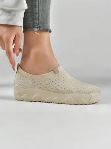 Zapatos deportivos casuales sin cordones para mujer, con suela ultraligera antideslizante, diseño ergonómico, interior relajante y cómodo, protección del talón