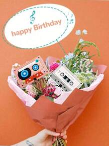 1pc Tape Recording Greeting Card Wedding Invitations Cassette Tapes Casettes Tape Voice Recordable Talking Audio Greeting Birthday Greeting Blessing Greeting Cards Cards