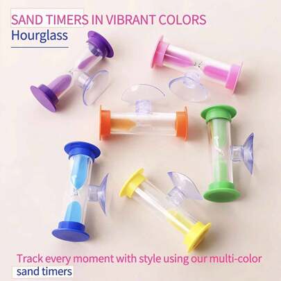 1 Stück 2-Minuten/3-Minuten Sanduhr mit Saugnapf - Mini-Timer zum Zähneputzen, für Outdoor-Spiele, Klassenzimmer, drehbare Sanduhr, langanhaltend