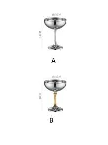 Luxury Stainless Steel Ice Cream Cups - Elegant TallFooted Dessert Bowls, 304 Stainless Steel, Perfect For Home, Bar, KTV, Restaurant Use - Chic Tableware Accessories, Ice Cream Party Decorations
