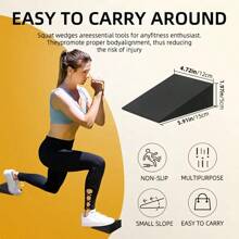 1 Paar hochwertige EVA Yoga Kniebeugen Keilblöcke - Reinschwarz, verbessern Balance und Flexibilität, stärken Beinmuskulatur, Wadendehnung, Krafttraining, Liegestütze, flache Auflagefläche - ideale Wahl für Fitness-Übungen, tragbar - Schwarz, Trainings-Zubehör