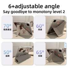 Magnetic Puppy Tablet Protective Case Compatible With IPad, Y-Fold Design With Pencil Slot, Compatible With IPad 2020/2021/2022 Pro 11 Inch, IPad 10th/11th Gen, IPad Air 4/5/6, Smart Sleep/Wake, Double-Sided Pattern, Anti-Bending Anti-Drop