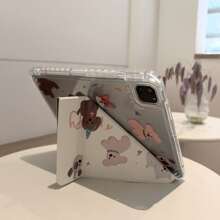 Magnetic Puppy Tablet Protective Case Compatible With IPad, Y-Fold Design With Pencil Slot, Compatible With IPad 2020/2021/2022 Pro 11 Inch, IPad 10th/11th Gen, IPad Air 4/5/6, Smart Sleep/Wake, Double-Sided Pattern, Anti-Bending Anti-Drop