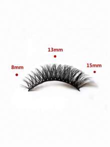 1 caja de 6 pares de pestañas postizas extra largas y gruesas, estilo europeo, pestañas artificiales de pelo natural, reutilizables, adecuadas para maquillaje ahumado, diario, discoteca, baile y escenario