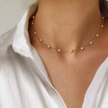 Western Ocean Jewelry Set - Shell & Heart Layered Chain With Faux Pearl Coating | Cowboy Boot Inspired Accessories For Daily/Parties/Gifting