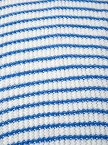Unisex Retro Loose Casual Striped Short Sleeve Polo Collar Knitted Top, European And American Style