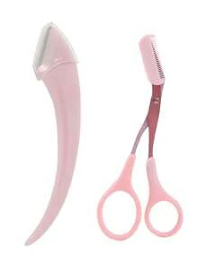 Eyebrow Trimmer Set Stainless Steel Curved Eyebrow Trimmer Comb Eyebrow Trimmer, Suitable For Beginners Of Any Skin Type As A Beauty Tool, Suitable For Both Men And Women As Hair Removal Accessories, Including Shaver Safety Cover, Very Suitable For Decorating And Shaping Perfect Eyebrows, Very Suitable For Travel And Daily Beauty.