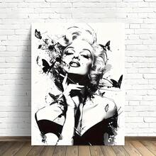 1 Pc Canvas Painting,It Depicts A Smoking Woman And Is A Creative And Interesting Wall Decoration Poster, Suitable For Homes, Bedrooms, Kitchens, Living Rooms, Bathrooms, As Well As Hotels, Cafes, Offices And Washrooms. This Art Piece Is An Excellent Gift For Halloween, Christmas, Easter Or Birthdays. , Wooden Framed Art,High Quality ,Thickness 2.25cm/1inch  Wall Art Prints Poster Direct Hanging Decor For Home Gifts,Living Room, Bathroom, Bedroom, Kitchen,Bar,Office - màu đen - Xem 4