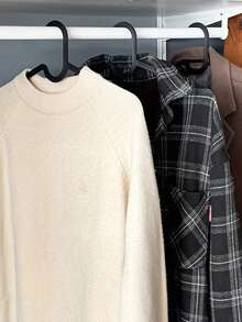 10 /5pcs Multi-Functional Thicker Clothes Hangers, Home Convenient Garment Hanging Rack, Dorm Balcony Drying Rack, Fashion Clothes Hanger - Multicolor - View 10