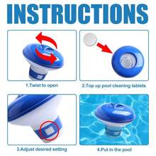 Dispositivo antical recargable para depósitos y depósitos de agua para piscinas, jacuzzis, spas, piscinas al aire libre y spas. - Azul y blanco - Ver 2