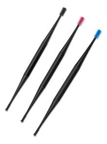 1/3 szt. spiralna, dwugłowa, silikonowa szczoteczka do czyszczenia uszu, przenośna szczoteczka do uszu, szkoła, powrót do szkoły, podróże, niezbędne artykuły podróżne, niezbędne artykuły domowe, szczoteczka do uszu