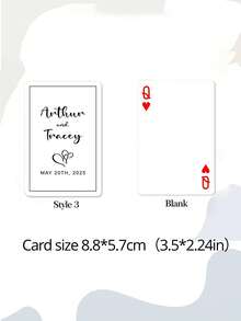Libro de visitas personalizado con cartas de naipes, alternativa al libro de invitados de boda, libro de firmas de boda, tarjeta de fiesta de compromiso, regalo de boda personalizado - Multicolor - Ver 12