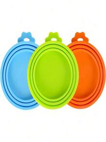 1 pezzo - Coperchio in silicone sigillante per barattoli di cibo per animali domestici, di colore casuale, con chiusura a pressione anti-muffa e impermeabile, utensile universale per la conservazione degli alimenti per frigoriferi/credenze