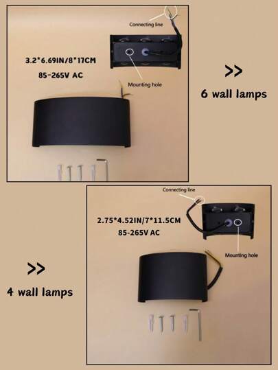 1pc Wide Voltage 85V 265V LED Verlichting Warm Wit Elliptical Double Sided Wand Lamp, Outdoor Washer Light, Background Aisle ative Garden Fence Pathway ation view 5