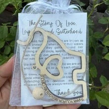 1set Friendship Elephant Ornament, Sisterhood Elephant Ornament For Women Tribe,Wooden Elephant Christmas Ornament With Story Card, Friendship Gift For Best Sister Friends,Friendship Elephant Gift - Multicolor - View 6