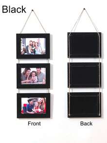 1pc 6-Inch Single & 2/3/4 Pieces Combination Creative Photo Wall Frame Decor, Horizontal & Vertical, Suitable For Bedroom, Living Room, Office, Holidays - Multicolor - View 8